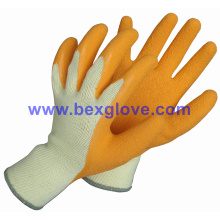 10 Gauge Polyester Liner, Latex Coated, Crinkle Finish Glove